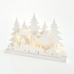 Eurolámpa asztali dekoráció Mikulással a szánon, 40 LED, 60 x 8 x 40,5 cm, 1 db