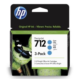 HP 712 (3ED77A) - eredeti patron, cyan (azúrkék)