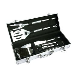 Landmann grillezőkészlet alumínium tokban - 5 db, rozsdamentes acél,