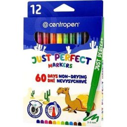 Marker Centropen 2510/12 12 színű hengeres hegy 2-3mm