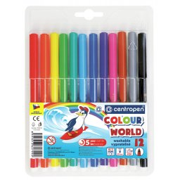Marker Centropen 7550/12 12 színű hengeres hegy 1mm