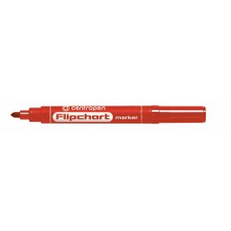 Marker Centropen 8550 flipcharthoz, piros hengeres hegy 2,5 mm