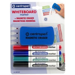 Marker Centropen 8559/4 + szivacs táblákhoz 4 színű hengeres hegy 2,5 mm
