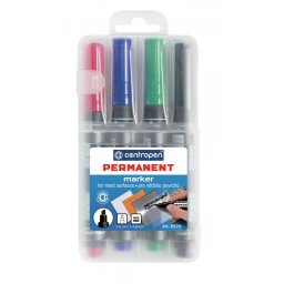 Centropen 8576/4 tartós 4 színű, ék alakú filctoll 1-4,6 mm-es marker
