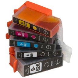 MultiPack CANON PGI-520, CLI-521 + 20db fotópapír (2932B001, 2933B010) - kompatibilis patron, black + color (fekete + színes)