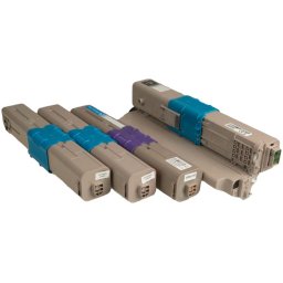 MultiPack OKI C301 (C301-BK, C301-C, C301-M, C301-Y) - kompatibilis toner, black + color (fekete + színes)