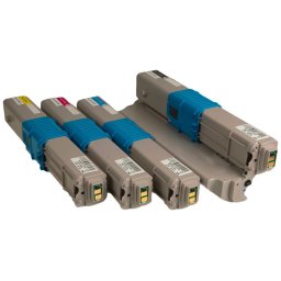 MultiPack OKI C510 (C510-BK, C510-C, C510-M, C510-Y) - kompatibilis toner, black + color (fekete + színes)
