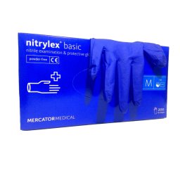 NITRYLEX BASIC - Nitril kesztyű (púder nélkül) sötétkék, 100 db, M