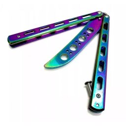 Összecsukható gyakorló kés csokornyakkendő, szivárványszínű