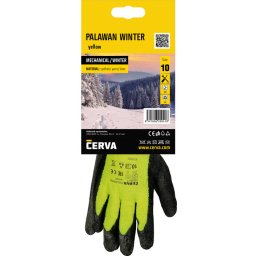 PALAWAN WINTER kesztyű, bliszteres csomagolás, HV, sárga, 10 db