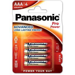 PANASONIC alkáli elemek Pro Power LR03PPG / 4BP AAA 1,5V (buborékfólia 4db)