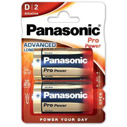 PANASONIC alkáli elemek Pro Power LR20PPG / 2BP D 1, 5V (buborékfólia 2db)