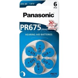 PANASONIC cink-levegő elem PR-675(44)/6LB AA 1, 2 V (6 db-os bliszter)