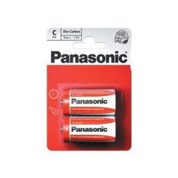 PANASONIC cink-szén akkumulátorok vörös cink R14RZ / 2BP EU C 1,5V (buborékfólia 2db)