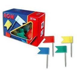 Pins Ron 434 térkép zászló szín 25db