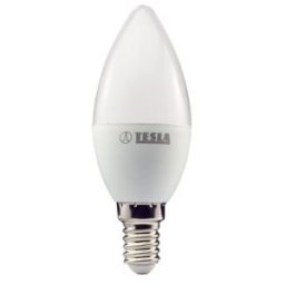 TESLA - LED CL140530-7, gyertyagyertya izzó, E14, 5W, 230V, 400lm, 25 000h, 3000K meleg fehér,