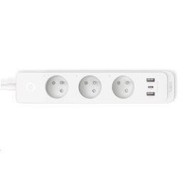 TP-Link Tapo P300 intelligens WiFi hosszabbító kábel (3x230V, 2xUSB-A, 1xUSB-C, 2300W, 10A, 2, 4 GHz, BT)