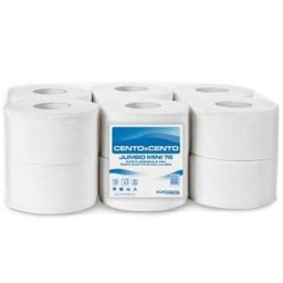 WC-papír JUMBO 190 2 rétegű cellulóz, átmérő 19 cm, tekercs 120 m