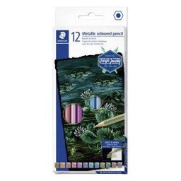 STAEDTLER Színes ceruza készlet, hatszögletű, STAEDTLER(R) "metallic 146M", 12 különböző metál szín