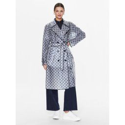 Tommy Hilfiger Viharkabát Transparent WW0WW38075 Kék Regular Fit