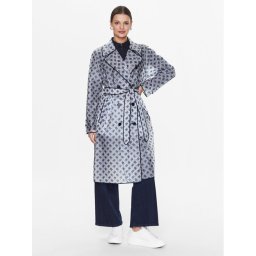 Tommy Hilfiger Viharkabát Transparent WW0WW38075 Kék Regular Fit