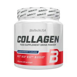 BioTechUsa Collagen hidrolizált kollagén italpor fekete málna ízű 300g