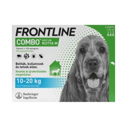 Frontline Combo Spot on M (10-20 kg) A.U.V. rácsepegtető oldat kutyáknak 3x 1,34ml