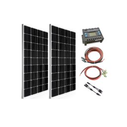 Szigetüzemű napelem rendszer 2x170w napelem + 30A töltésvezérlő