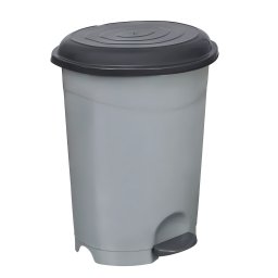 Planet Pedálos szemetes kuka, műanyag, ECO antracit, kivehető kosárral, 50L