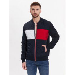 Tommy Hilfiger Pulóver Mix Media MW0MW30010 Sötétkék Regular Fit