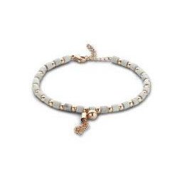 Victoria Rose gold színű fehér gyöngyös karkötő