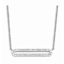 Victoria Ezüst színű fehér köves nyaklánc
