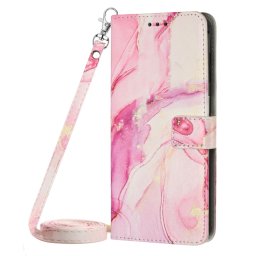 ART MARBLE Pénztárcahuzat pánttal Motorola Moto E13 ROSE GOLD