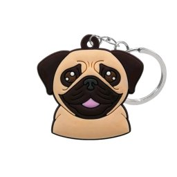 Mopsz kulcstartó