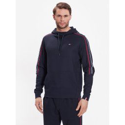 Tommy Hilfiger Pulóver Textured Tape MW0MW30403 Sötétkék Regular Fit