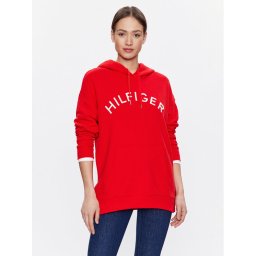 Tommy Hilfiger Pulóver Varsity WW0WW37797 Piros Relaxed Fit