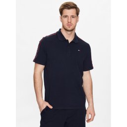 Tommy Hilfiger Pólóing Textured Tape MW0MW30713 Sötétkék Slim Fit