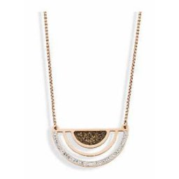 Victoria Rose gold színű fekete, fehér köves nyaklánc