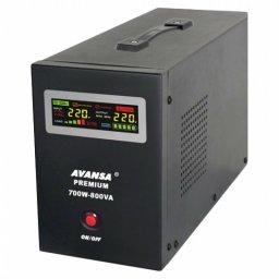 Tartalék tápegység keringető szivattyúkhoz AVANSA UPS 700W 12V, szünetmentes táp kazánhoz, tiszta szinuszos