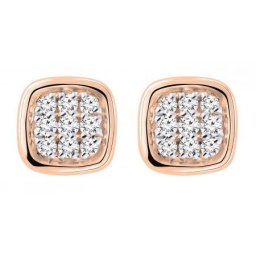 Victoria Rose gold színű fehér köves fülbevaló