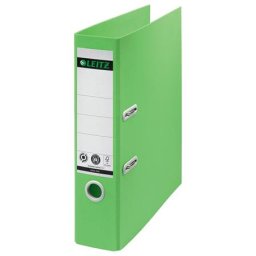 LEITZ Iratrendező, 80 mm, A4, karton, újrahasznosított, LEITZ "180 Recycle", zöld