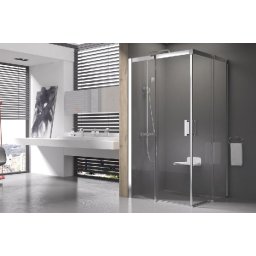 Matrix MSRV4-90 Fehér+Transparent - elcsúsztatható, négyrészes zuhanykabin