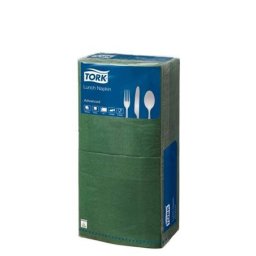 TORK Szalvéta, 1/4 hajtogatott, 2 rétegű, 33x33 cm, Advanced, TORK "Lunch", sötétzöld
