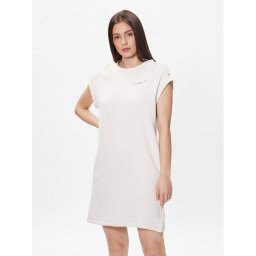 Tommy Hilfiger Kötött ruha 1985 Mini Corp Logo WW0WW37842 Ekru Relaxed Fit