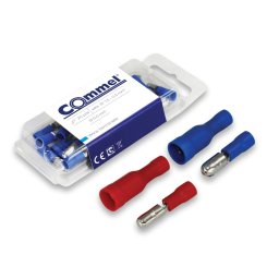 Commel szigetelt hengeres csatlakozó aljzat 0.5-1.5 mm2, ? 4 mm, 25 db