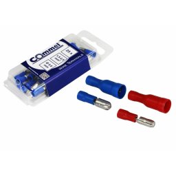Commel szigetelt hengeres csatlakozó dugó 1.5-2.5 mm2, ? 5 mm, 25 db