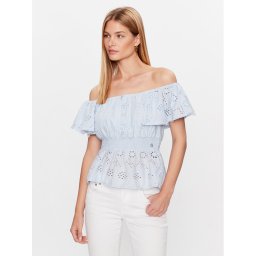 Guess Blúz Peggy W3GH89 WFG40 Kék Regular Fit