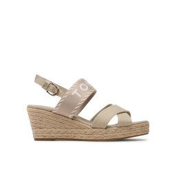 Tommy Hilfiger Espadrilles Seasonal Webbing Mid Wedge FW0FW07091 Bézs