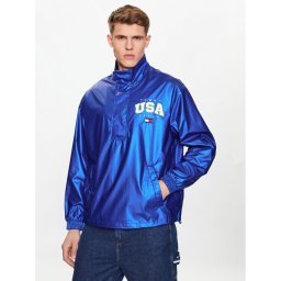 Tommy Jeans Anorák Metallic DM0DM15908 Kék Relaxed Fit