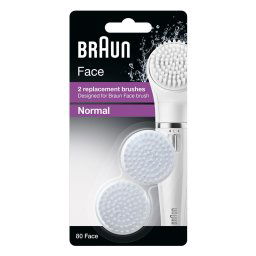 Braun Face Normál - Arctisztító kefe. 2 db-os csomag - 80 Face